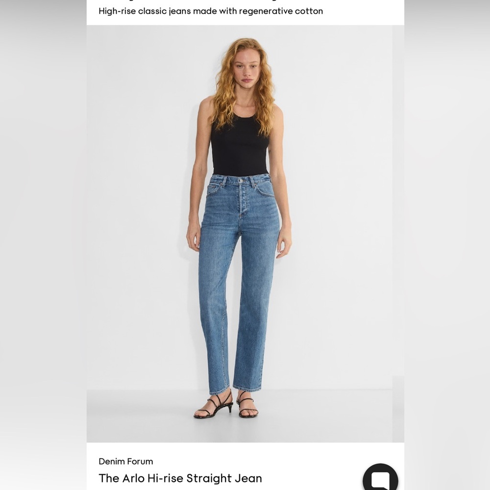 Aritzia Denim Forum The Arlo Hi-rise Straight Jean
Sz 27